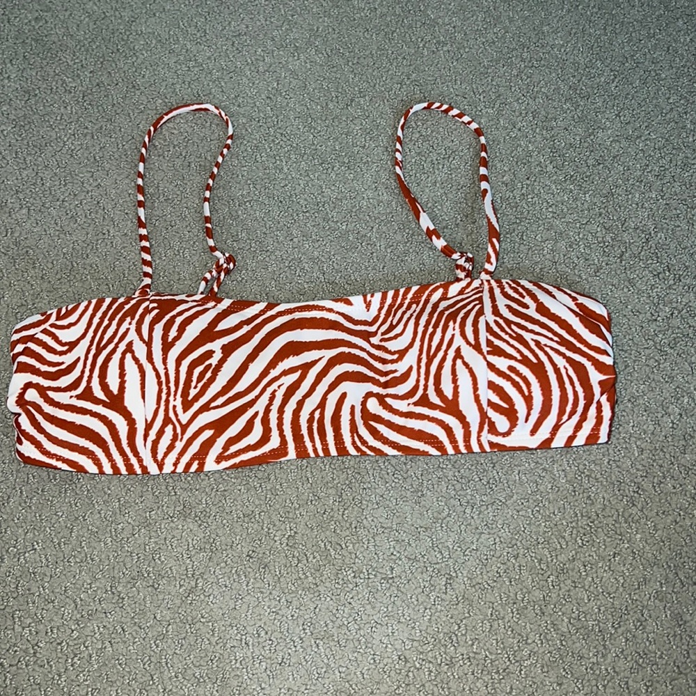 Zebra print bikini top
